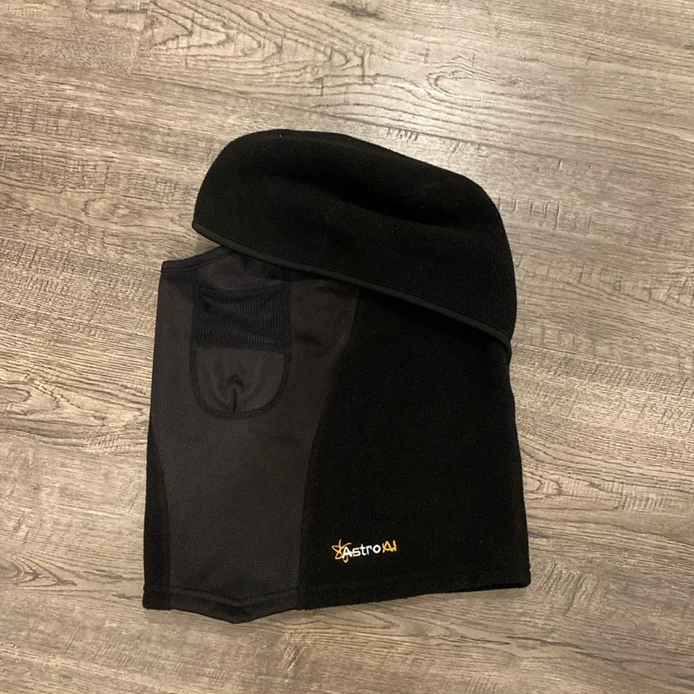 AstroAI Balaclava Ski Mask Winter Fleece Thermal Face Mask Cover for Men Black